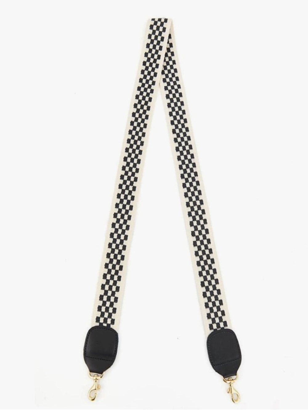Clare V  NWT + dust bag black & ivory checkerboard cross body strap